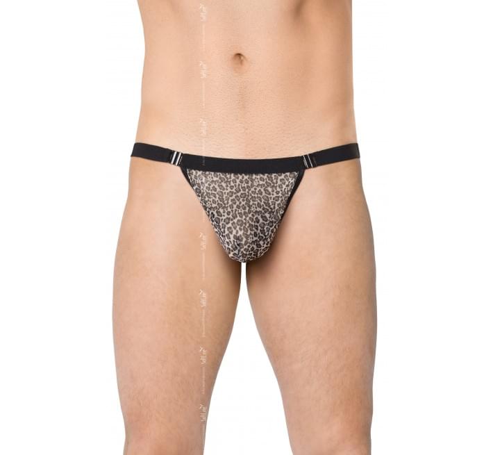 Мужские стринги SoftLine Mens Thong 4528 Серые One Size