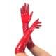 Глянсові вінілові рукавички Art of Sex - Lora, розмір S, колір Червоний