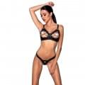 Комплект из экокожи Passion CELINE BIKINI black L/XL