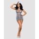 Эротический костюм стюардессы Obsessive Stewardess 3 pcs costume серый S/M