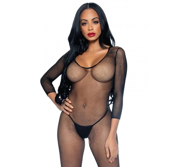 Бодистокинг Leg Avenue V Front Bodystocking Black One size