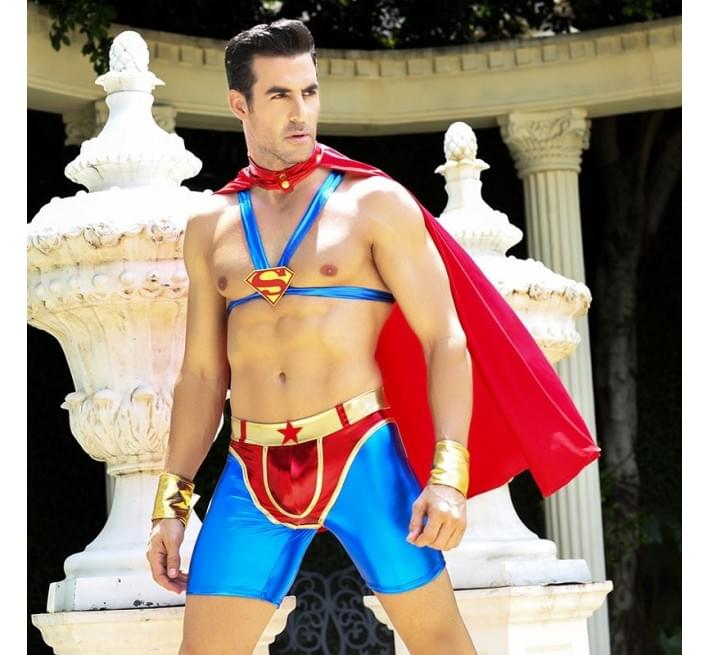 Мужской эротический костюм супермена JSY Готовый на всё Стив S/M