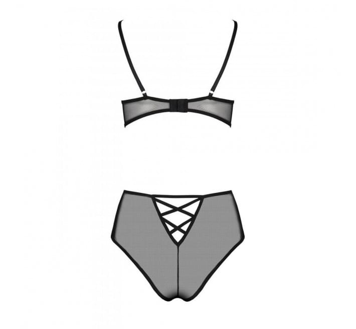 Еротичний комплект з малюнком Passion LOVELIA BIKINI black L/XL