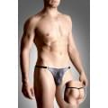 Труси SoftLine Mens thongs 4488 S/L Чорний/Сріблястий