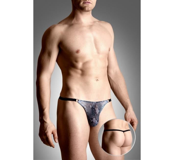 Труси SoftLine Mens thongs 4488 S/L Чорний/Сріблястий