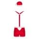 Мужской эротический костюм Санта-Клауса Obsessive Mr Claus красный 2XL/3XL