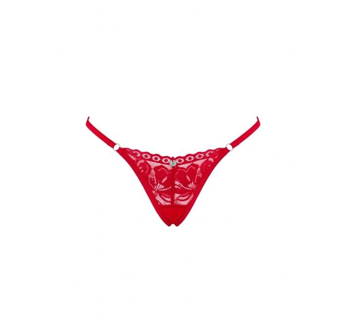 Стринги Obsessive Lacelove thong красные M/L