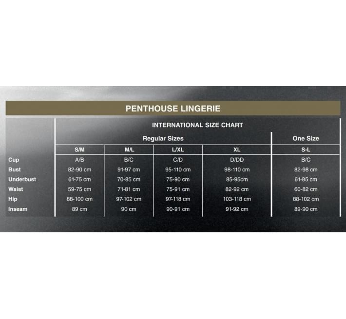 Трусики-стринги Penthouse Classified Black M/L