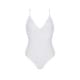 Боді з ажурним декором та відкритим кроком Passion Ursula Body white S/M