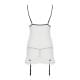 Сорочка прозора з пажами Passion ORIHIME CHEMISE white S/M