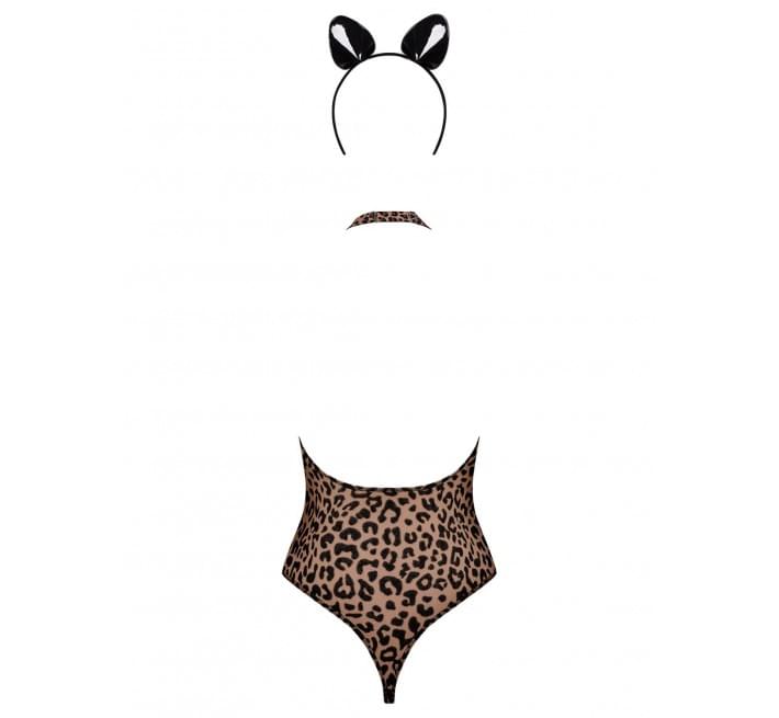 Еротичний костюм леопарда Obsessive Leocatia teddy леопардовий S/M