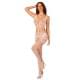 Сетчатый бодистокинг с имитацией топа и шорт Obsessive Bodystocking G330 белый XL/XXL