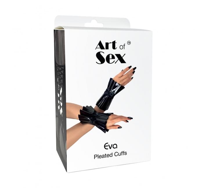 Плиссированные манжеты на руки Art of Sex - Eva, красный цвет