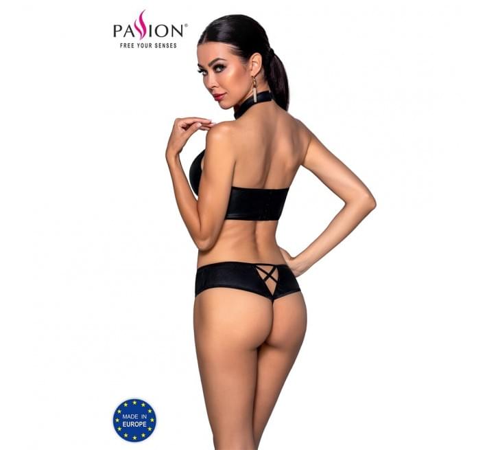 Комплект з еко-шкіри Passion Nancy Bikini black XXL/XXXL