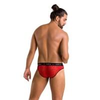 Мужские полупрозрачные трусы Passion 031 Slip Mike Red L/XL