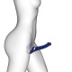 Безременный вибрострапон с вакуумной стимуляцией Strap-On-Me MULTI ORGASM Blue L, регулируемый