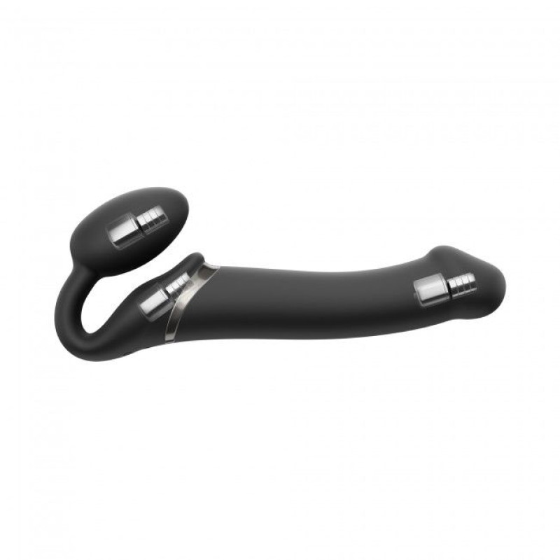 Безремневий страпон із вібрацією Strap-On-Me Vibrating Чорний L