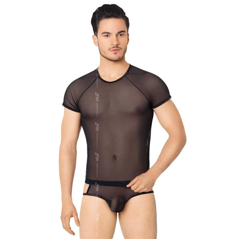 Комплект білизни SoftLine Shirt and Shorts 4607 Чорний XL