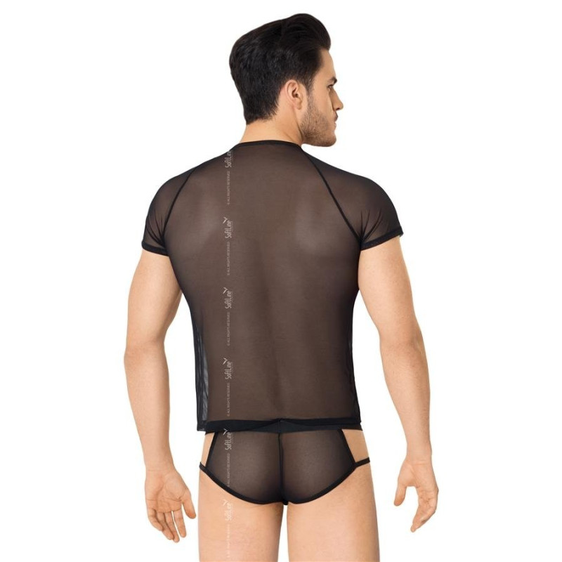 Комплект білизни SoftLine Shirt and Shorts 4607 Чорний XL