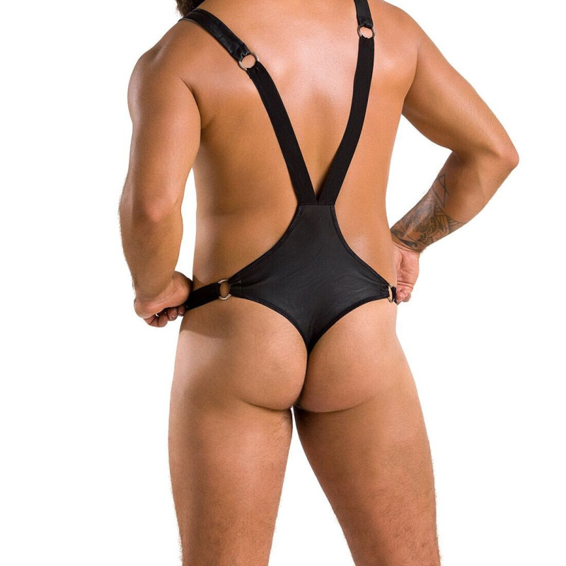 Чоловіче боді з люверсами Passion 028 Harry Black L/XL
