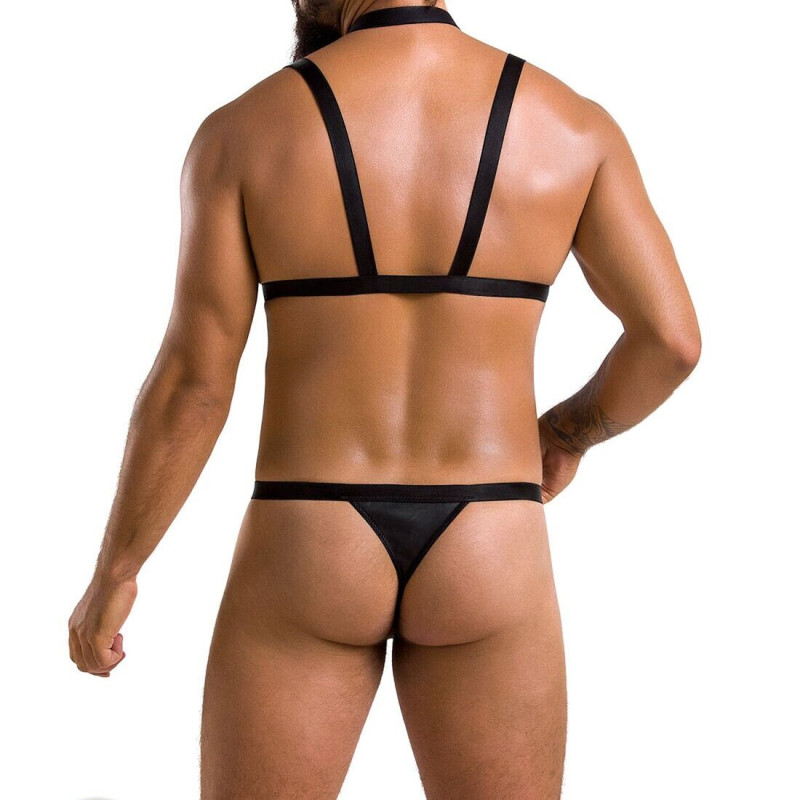 Комплект мужского белья со стрепом Passion 039 Set Andrew black L/XL