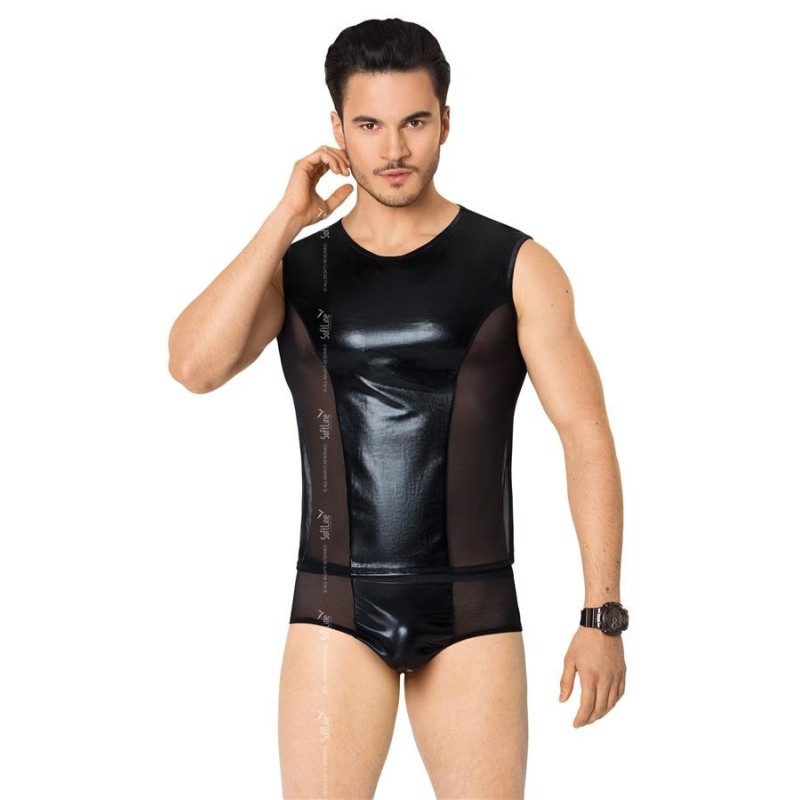 Комплект білизни SoftLine Shirt and Shorts 4605 Чорний M/L