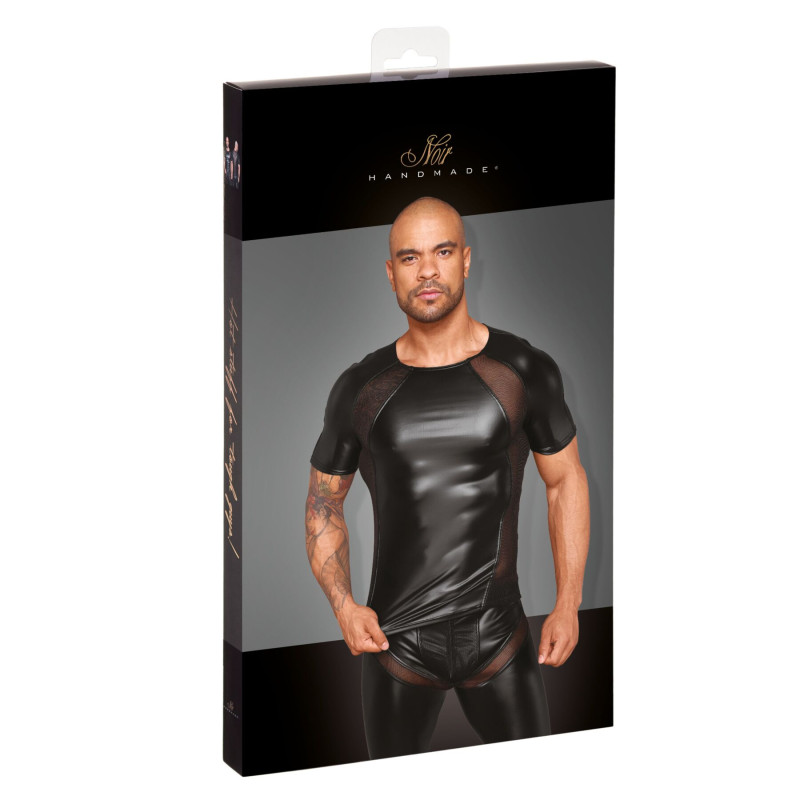 Футболка с мокрым эффектом Noir Handmade H056 Men's T-shirt made of powerwetlook, 3XL