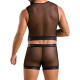 Комплект мужского белья на шнуровке Passion 053 Set William black S/M