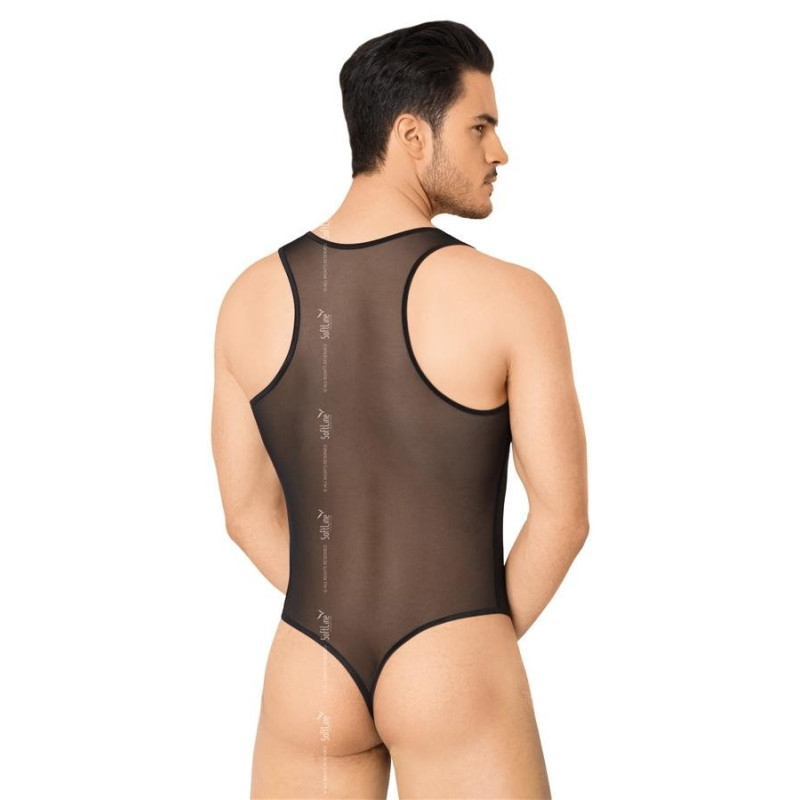 Мужское боди SoftLine Body 4609 Черное XL
