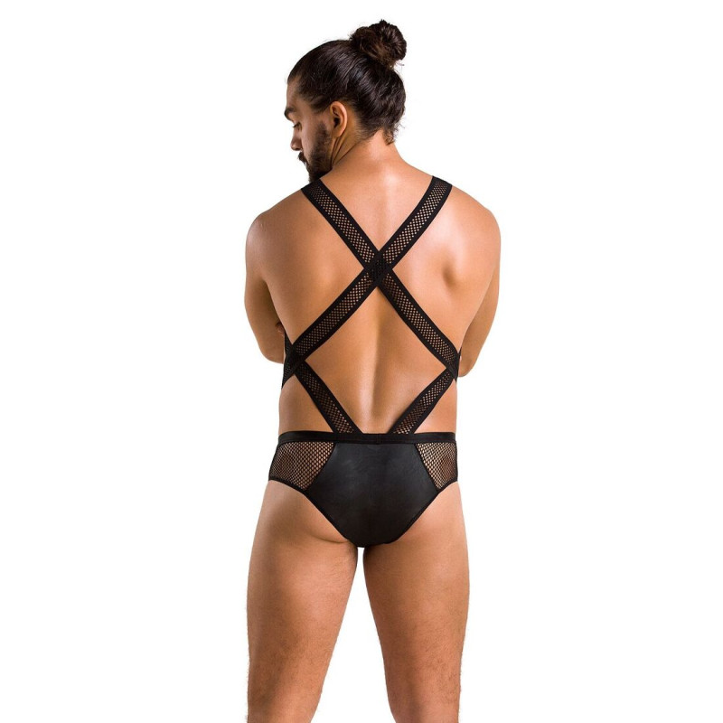 Чоловіче еротичне сітчасте боді Passion 045 Victor Black S/M