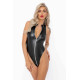 Боди с мокрым эффектом Noir Handmade F294 Powerwetlook bodysuit with front zipper, M