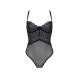 Боди Passion KERRIA BODY black, S/M, с высокими вырезами и верхом балконет