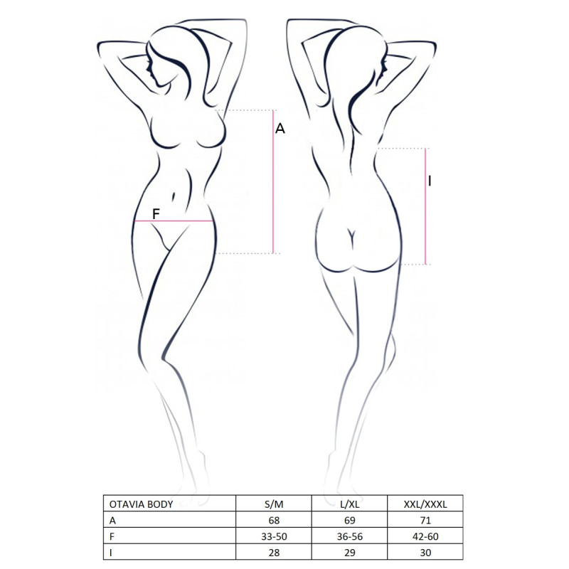 Боди Passion OTAVIA BODY L/XL Черное