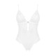 Эротическое полупрозрачное боди Obsessive Heavenlly crotchless teddy белый XS/S