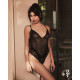 Тедди с доступом Obsessive Blomentis crotchless teddy, XL/2XL, прозрачное, открытая спина, низ-стринги
