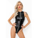 Боди с мокрым эффектом Noir Handmade F294 Powerwetlook bodysuit with front zipper, S