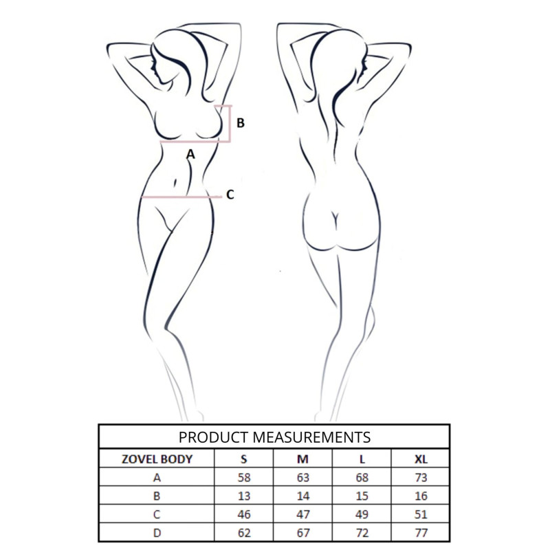 Боди Passion ZOVEL BODY light grey XL