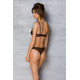 Эротическое боди Passion MARINA BODY, L/XL, black, с открытыми чашками