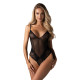 Тедди с доступом Obsessive Blomentis crotchless teddy, XS/S, прозрачное, открытая спина, низ-стринги