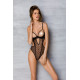 Эротическое боди Passion MARINA BODY, L/XL, black, с открытыми чашками