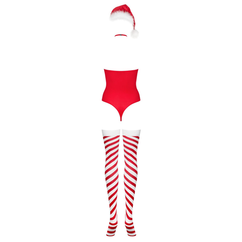 Боди Obsessive Kissmas teddy red L/XL