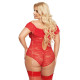 Боди SoftLine Kamila Красное 3XL