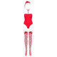 Боди Obsessive Kissmas teddy red L/XL