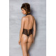 Эротическое боди Passion TRISHA BODY, L/XL, black, с открытыми чашками