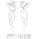 Боді монокіні з відкритими грудьми Passion DIABOLINA BODY Чорний S/M