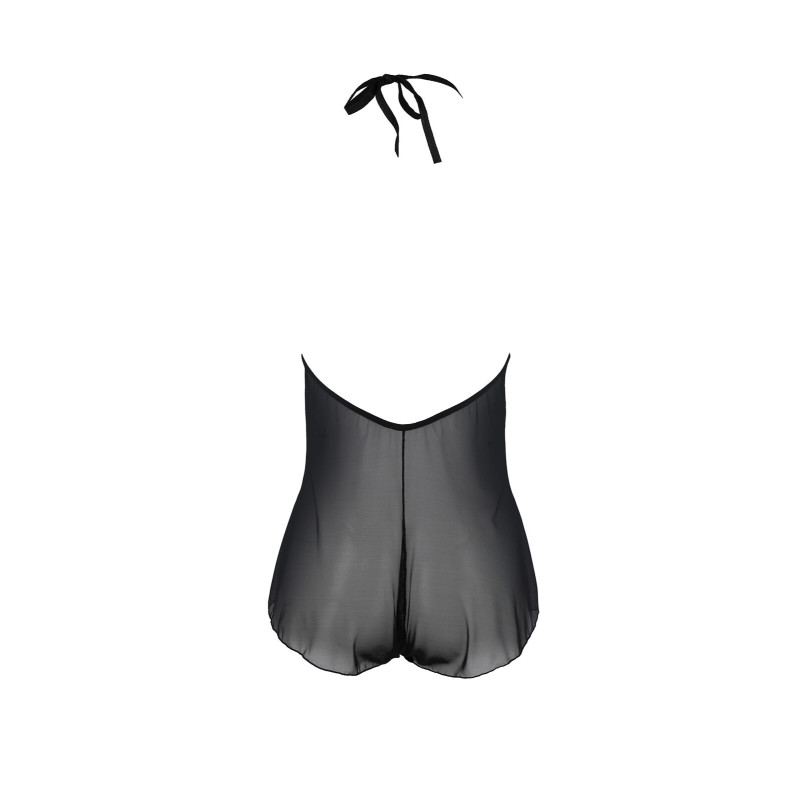 Боді Passion LEAFA BODY black, XXL/XXXL на зав'язках, м'яка чашка, низ у вигляді шортиків