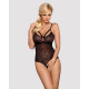 Кружевное боди с доступом 818-TED-1 teddy черное S/M