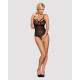 Кружевное боди с доступом 818-TED-1 teddy черное S/M
