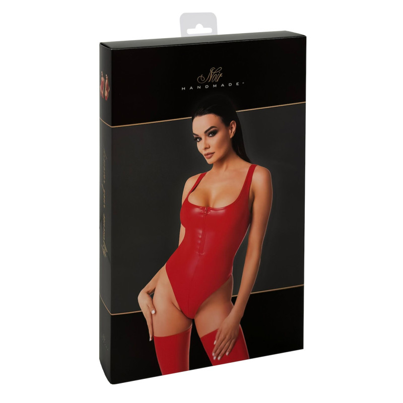 Боди Noir Handmade F352 Red powerwetlook body - XL