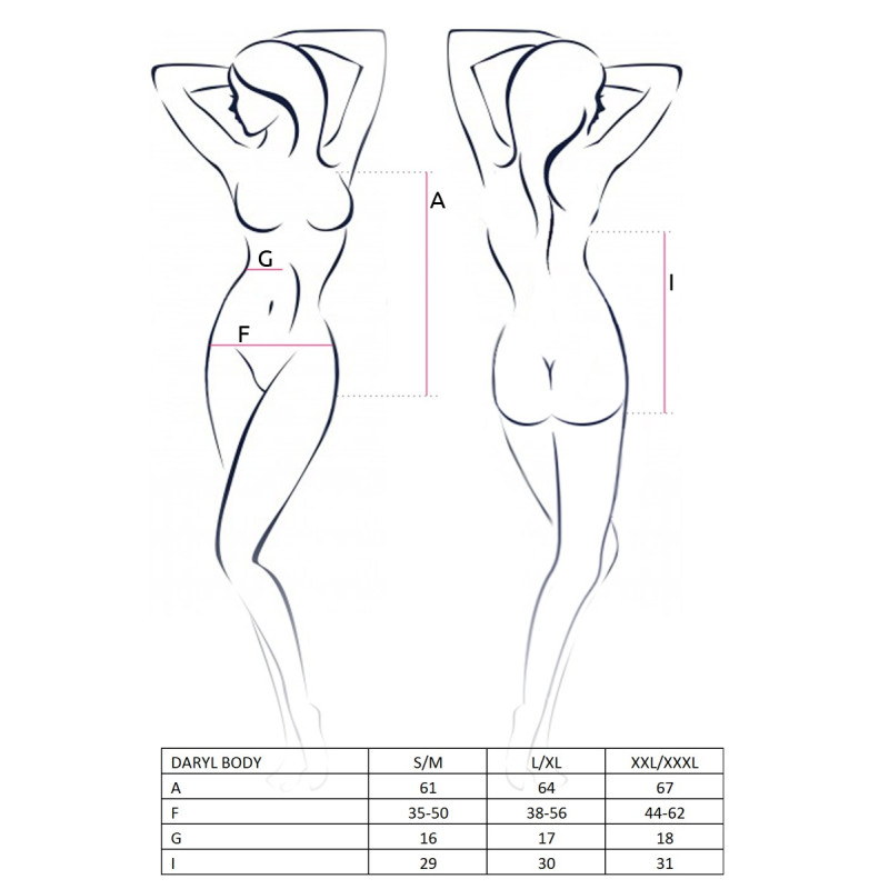 Боди Passion DARYL BODY S/M Черное